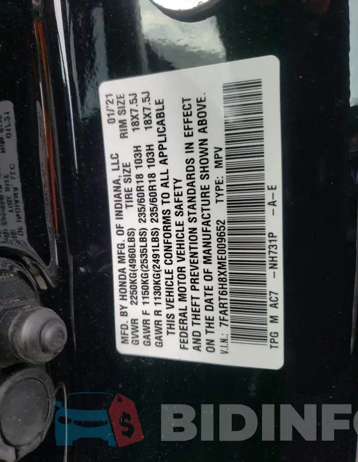 7FART6H8XME009652 Photo# 10