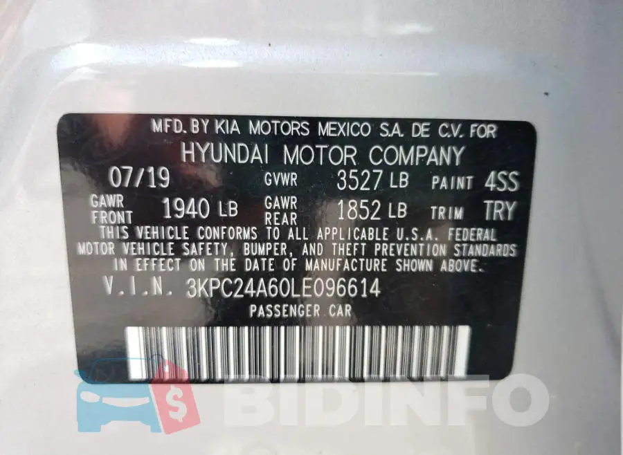 3KPC24A60LE096614 Photo# 10