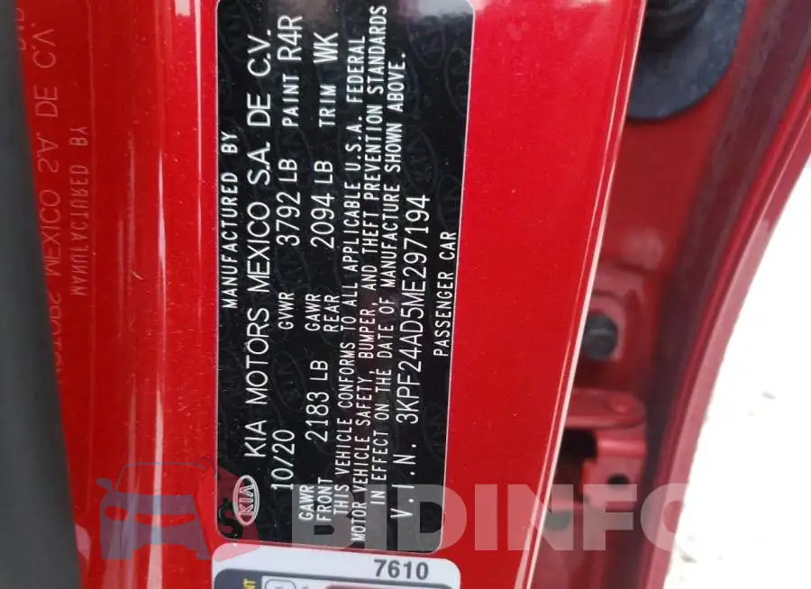 3KPF24AD5ME297194 Photo# 10