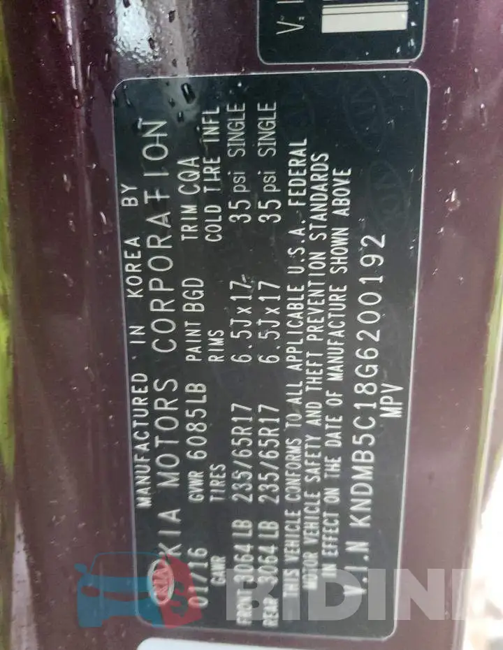 KNDMB5C18G6200192 Photo# 10