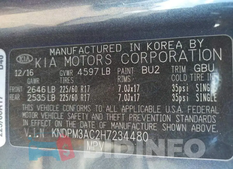 KNDPM3AC2H7234480 Photo# 10