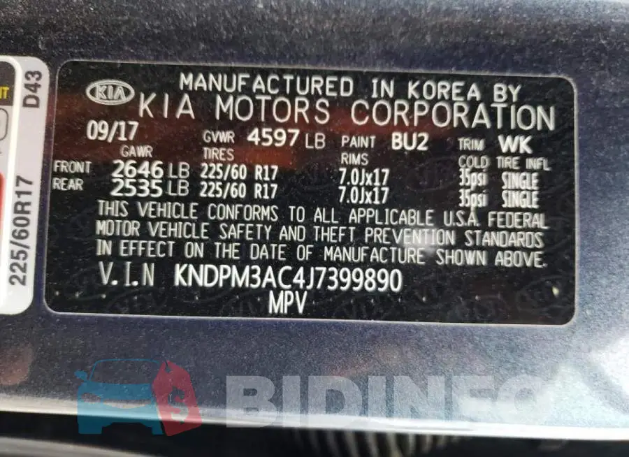 KNDPM3AC4J7399890 Photo# 10