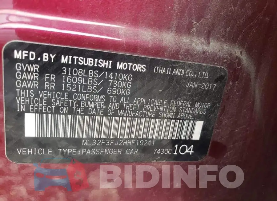 ML32F3FJ2HHF19241 Photo# 10
