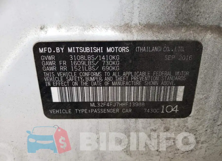 ML32F4FJ7HHF13988 Photo# 10