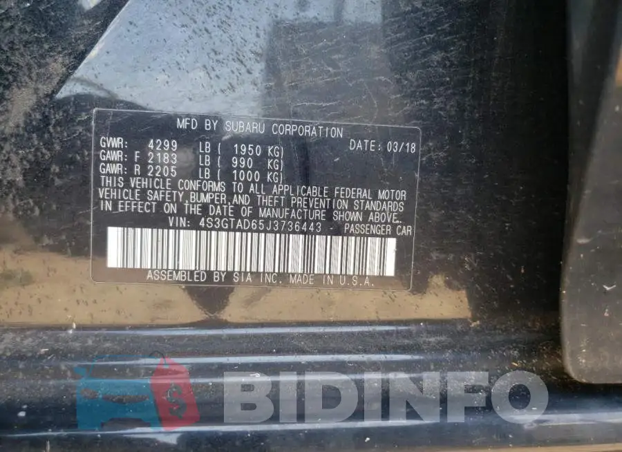4S3GTAD65J3736443 Photo# 10