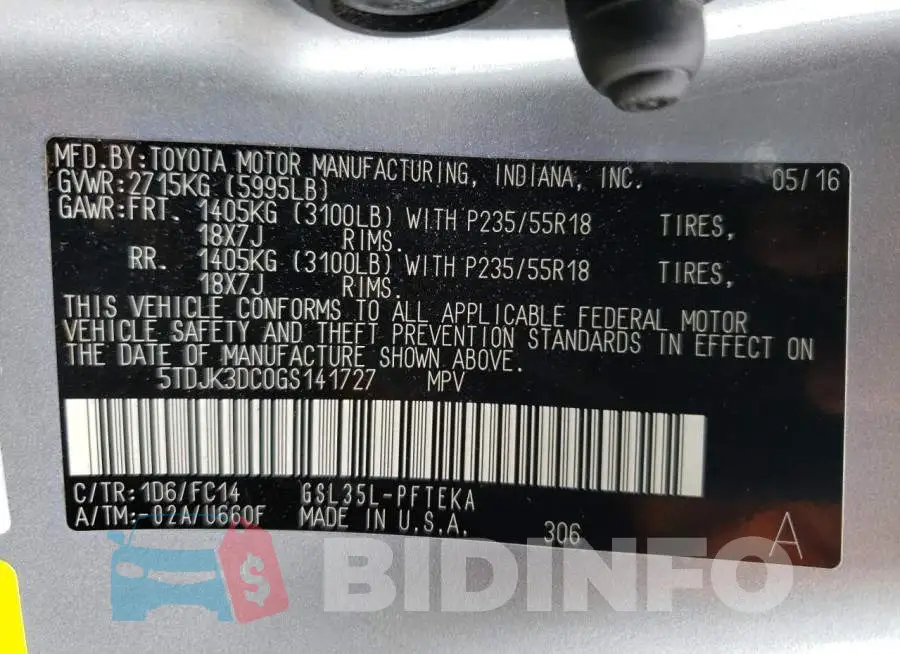 5TDJK3DC0GS141727 Photo# 10