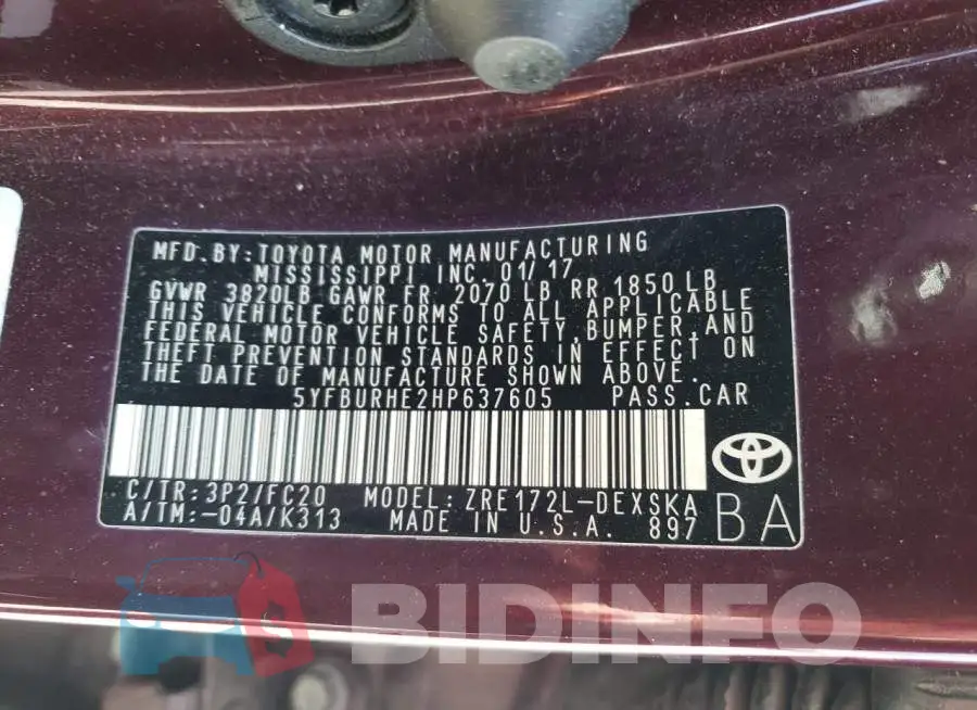5YFBURHE2HP637605 Photo# 10