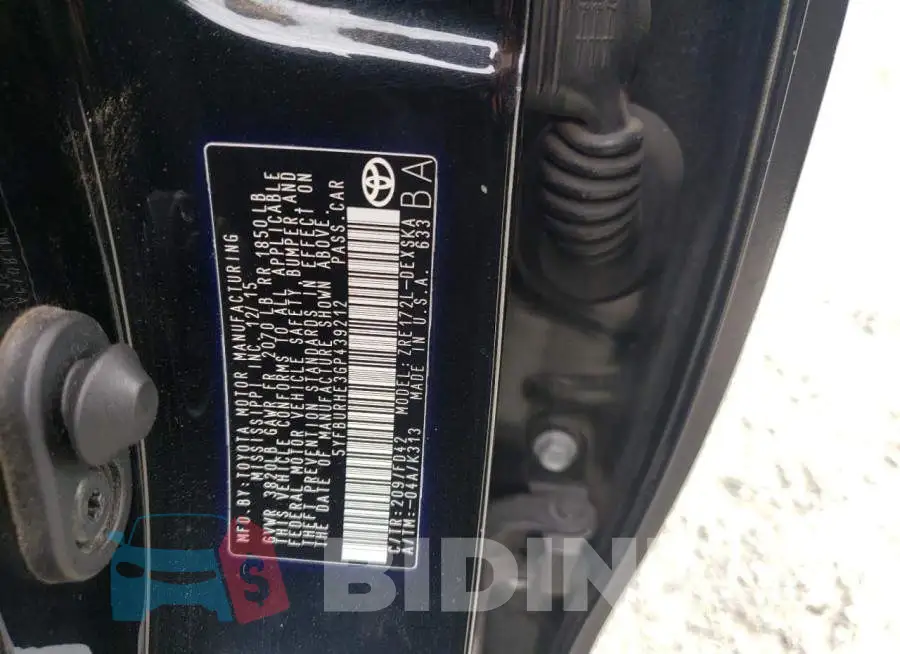 5YFBURHE3GP439212 Photo# 10