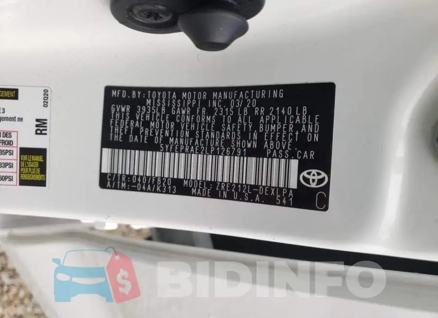 5YFEPRAE2LP126791 Photo# 10