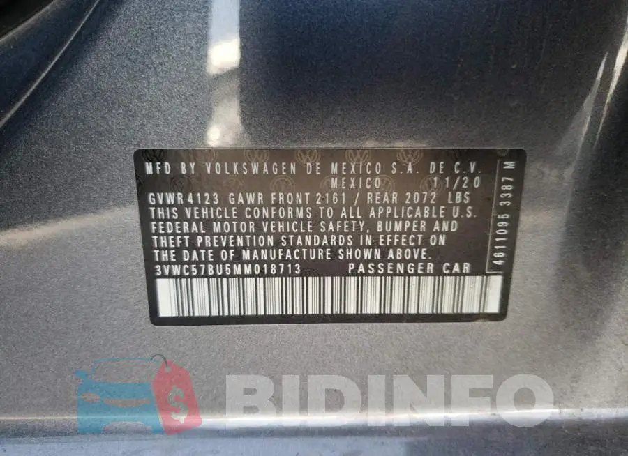 3VWC57BU5MM018713 Photo# 10