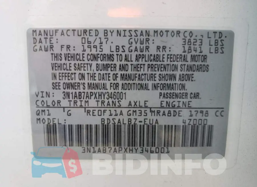 3N1AB7APXHY346001 Photo# 10