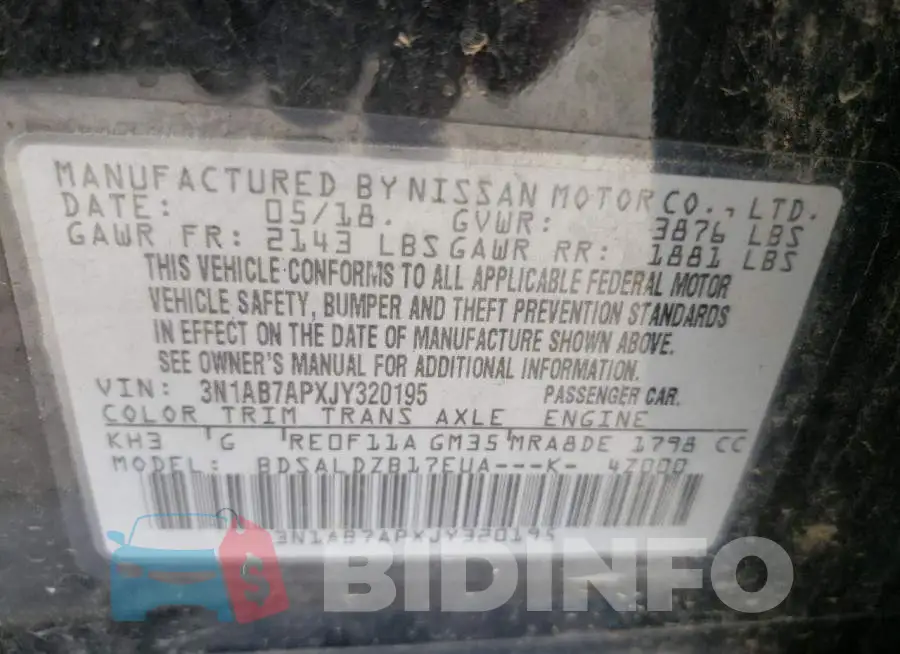 3N1AB7APXJY320195 Photo# 10