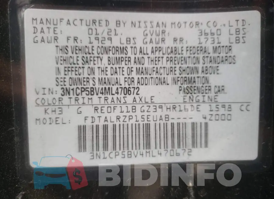 3N1CP5BV4ML470672 Photo# 10