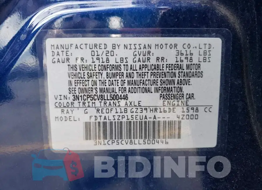 3N1CP5CV8LL500446 Photo# 10
