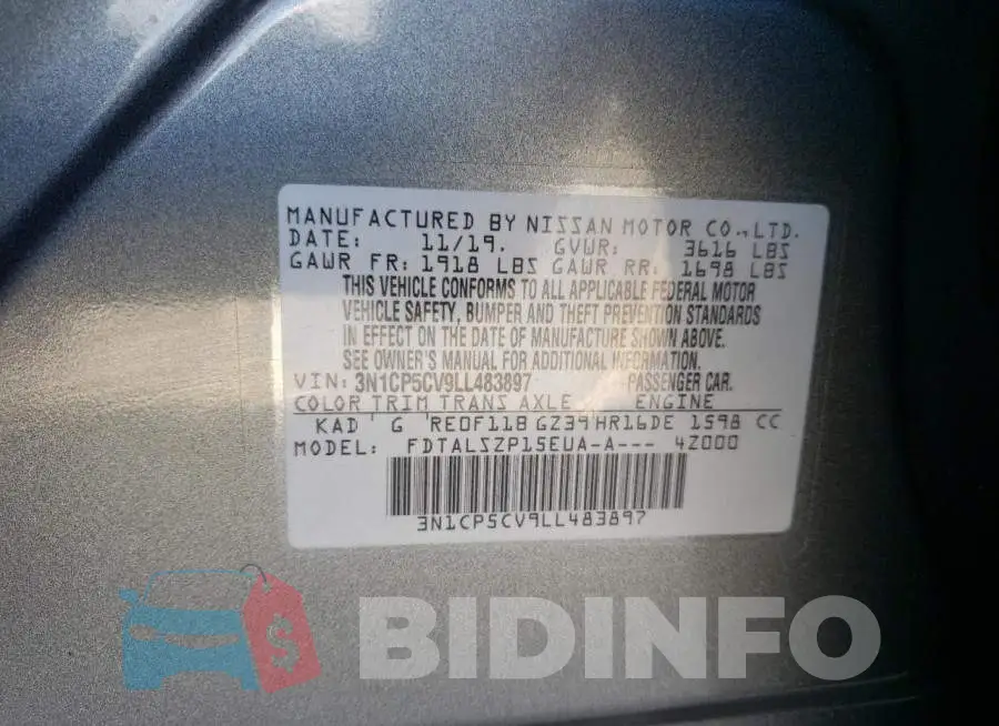 3N1CP5CV9LL483897 Photo# 10