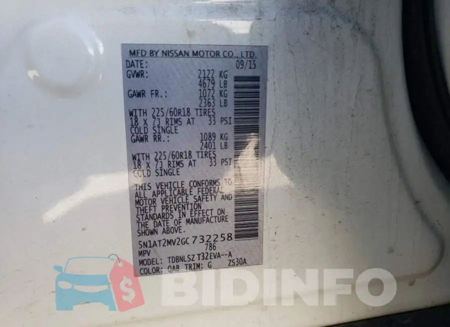 5N1AT2MV2GC732258 Photo# 10