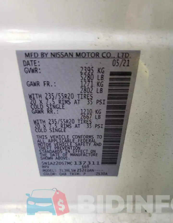 5N1AZ2DS7MC137311 Photo# 10