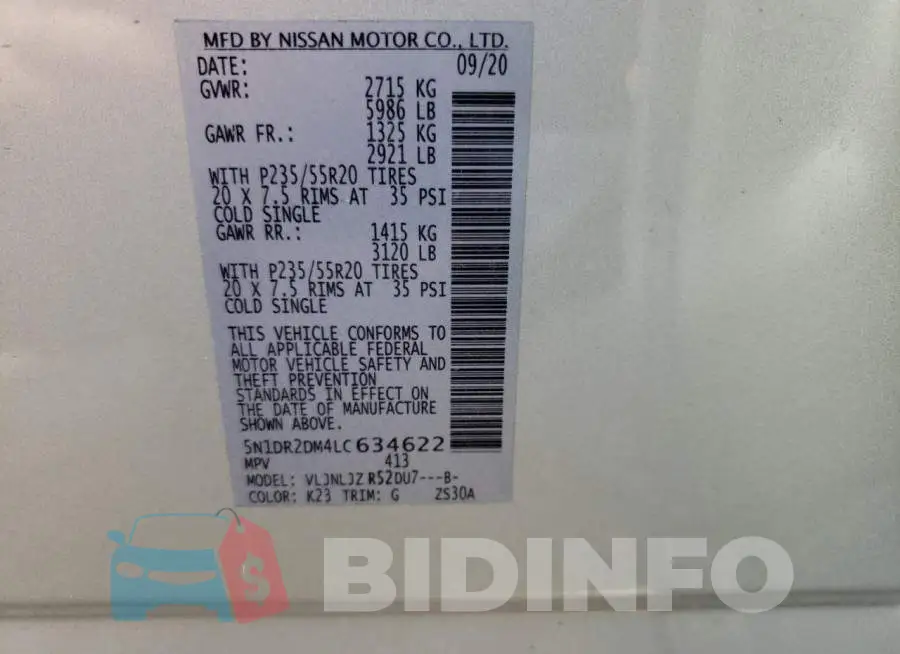 5N1DR2DM4LC634622 Photo# 10