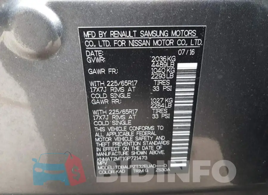KNMAT2MT1GP721473 Photo# 10