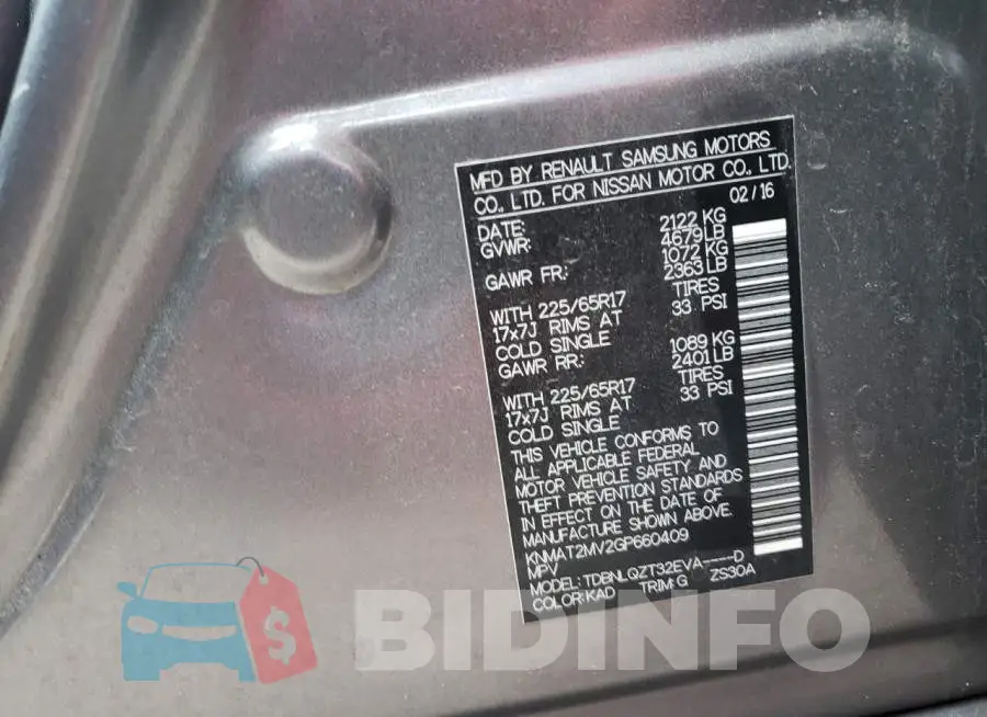 KNMAT2MV2GP660409 Photo# 10