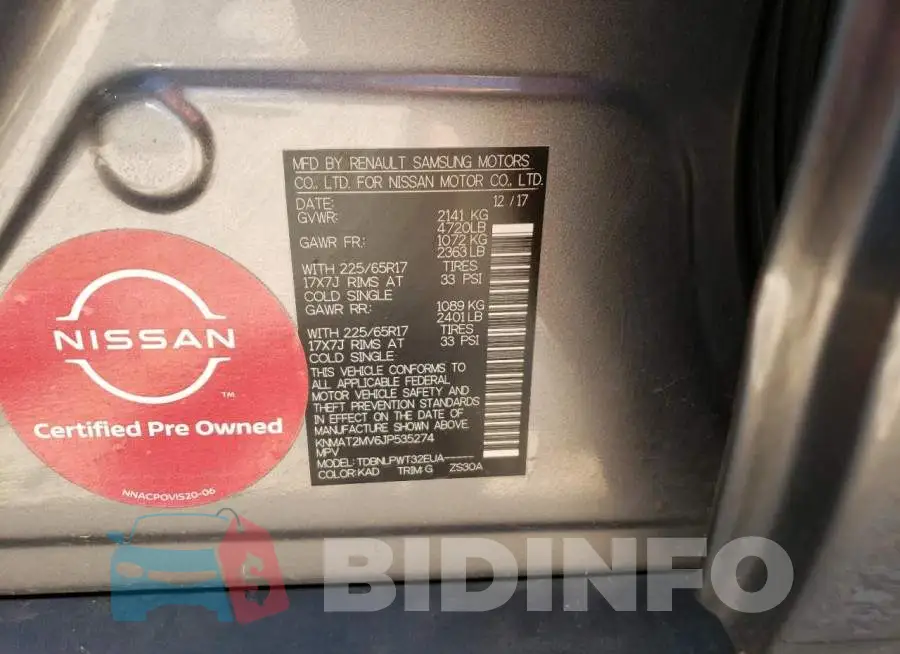 KNMAT2MV6JP535274 Photo# 10