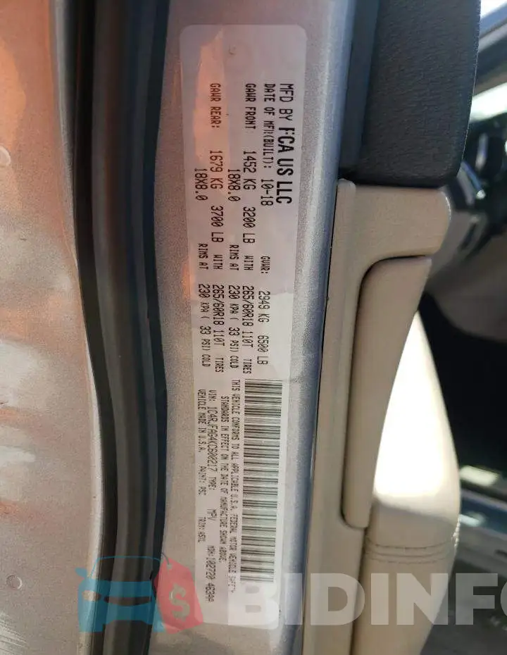 1C4RJFAG4KC600217 Photo# 10