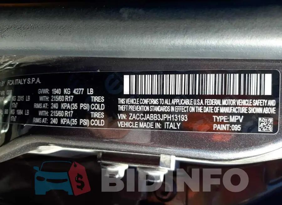 ZACCJABB3JPH13193 Photo# 10