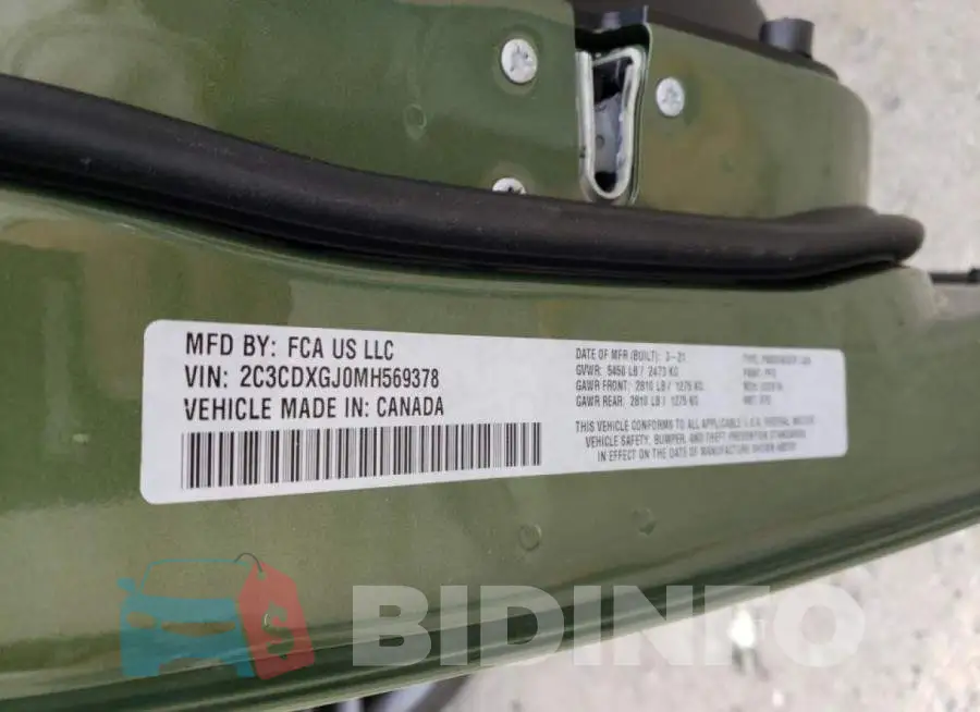 2C3CDXGJ0MH569378 Photo# 10