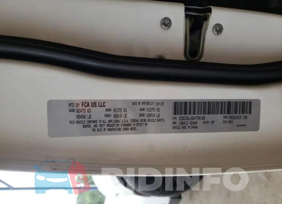 2C3CDXGJ6KH734105 Photo# 10