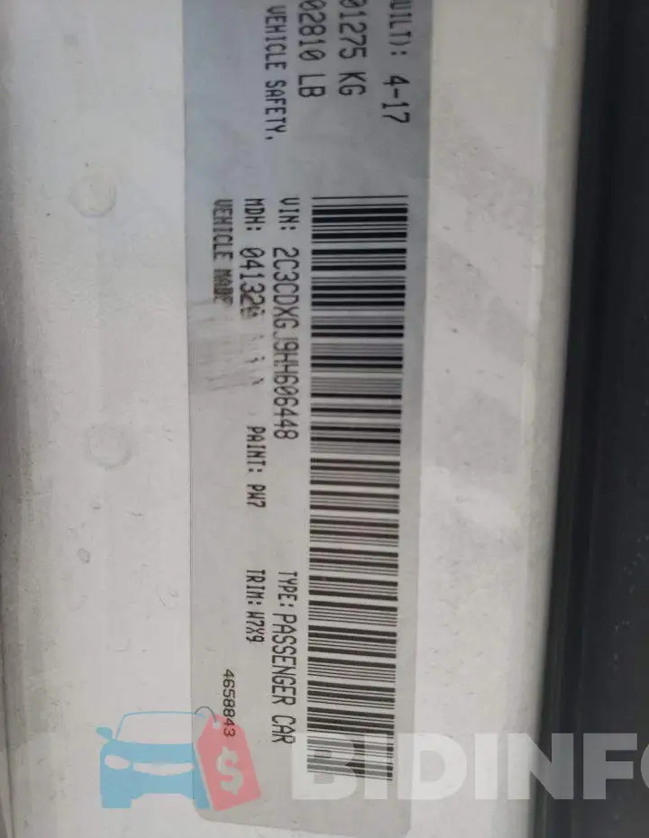 2C3CDXGJ9HH606448 Photo# 10