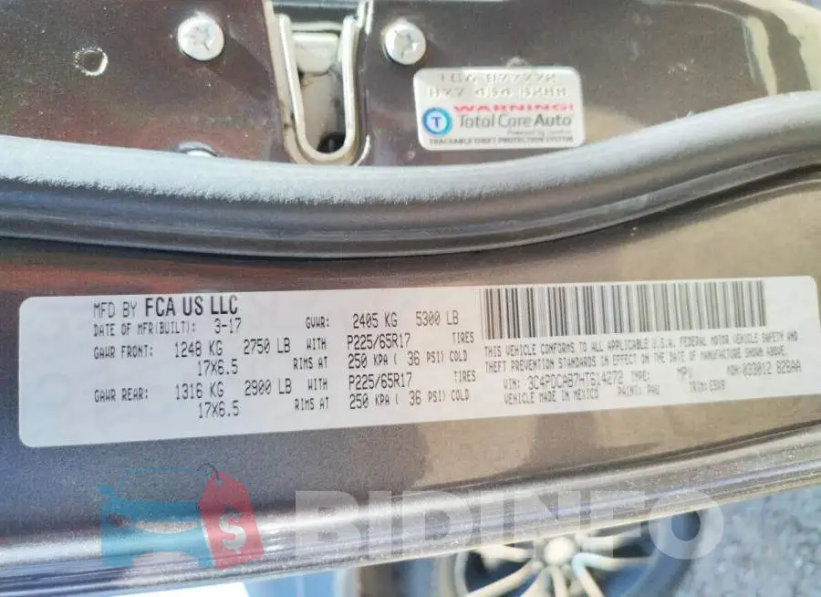 3C4PDCAB7HT614272 Photo# 10
