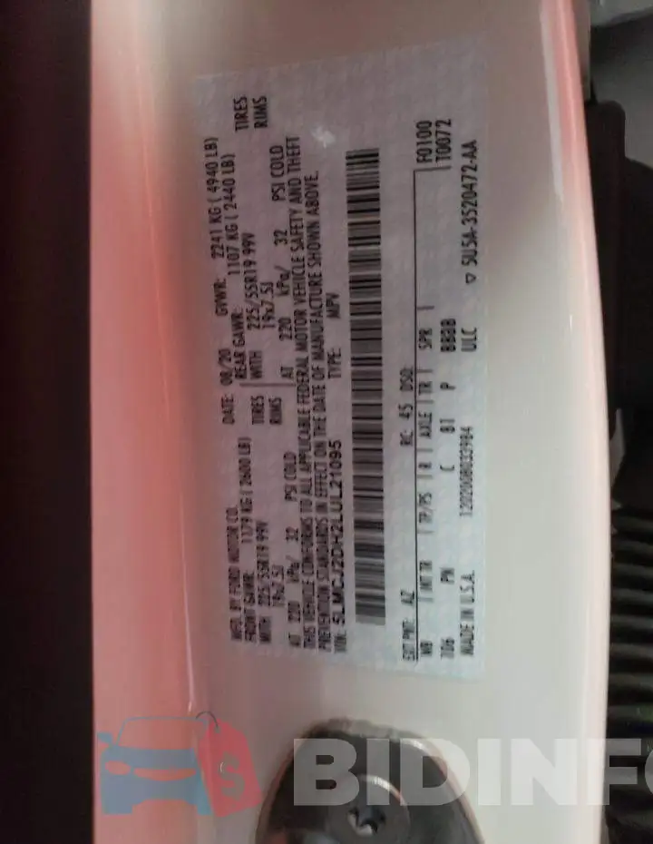 5LMCJ2DH2LUL21095 Photo# 10