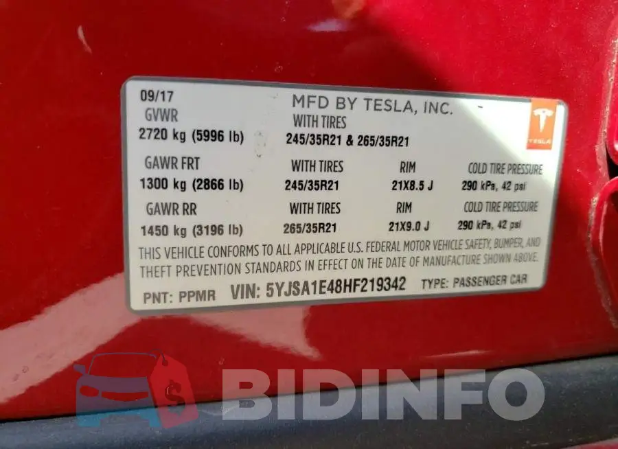 5YJSA1E48HF219342 Photo# 10