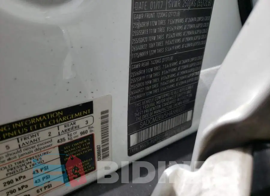SADCM2BV5HA886607 Photo# 10