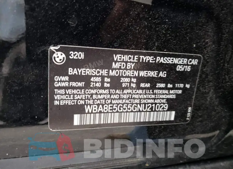 WBA8E5G55GNU21029 Photo# 10