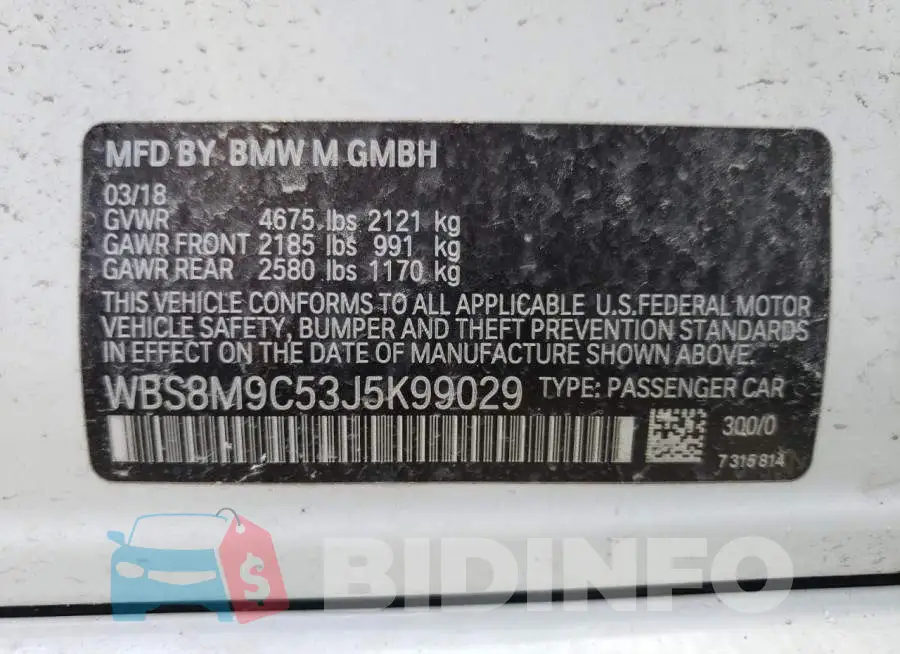 WBS8M9C53J5K99029 Photo# 10