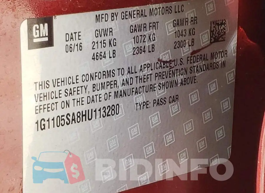 1G1105SA8HU113280 Photo# 10