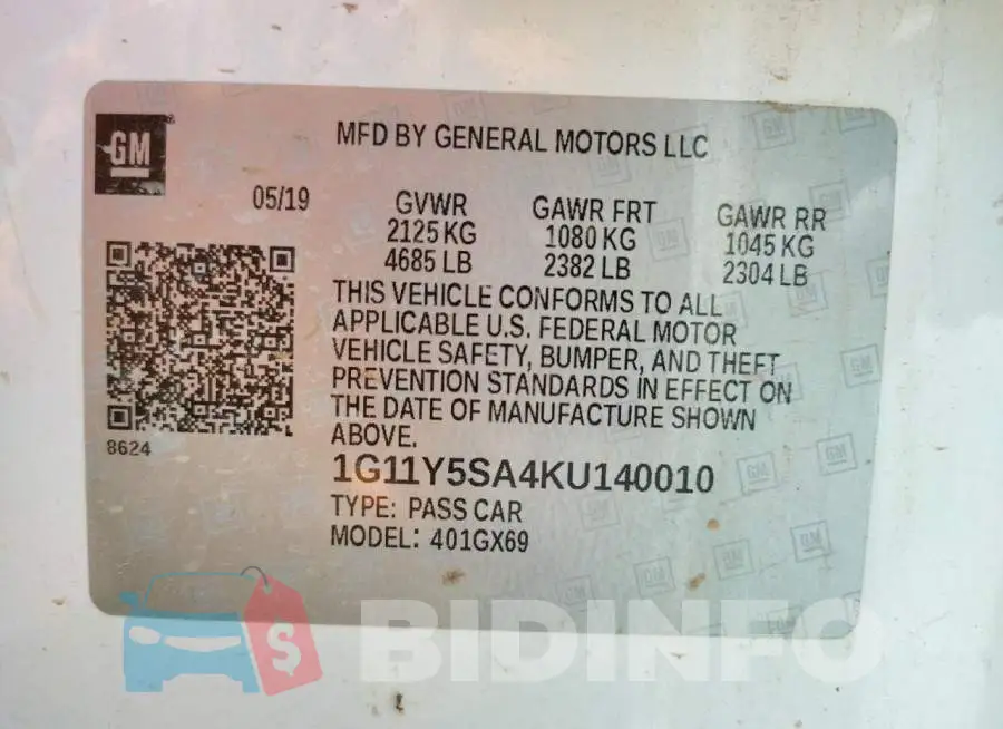 1G11Y5SA4KU140010 Photo# 10