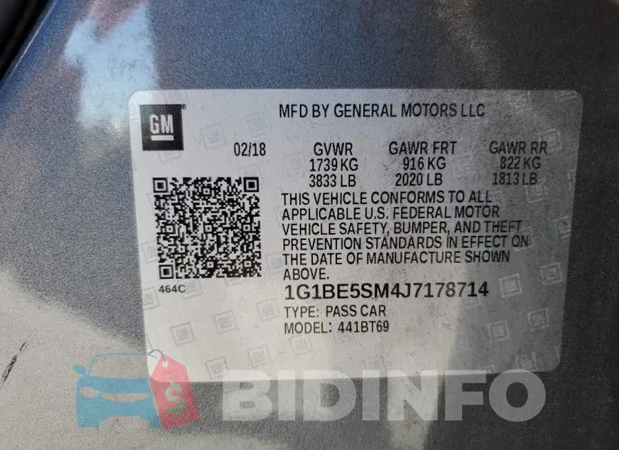 1G1BE5SM4J7178714 Photo# 10