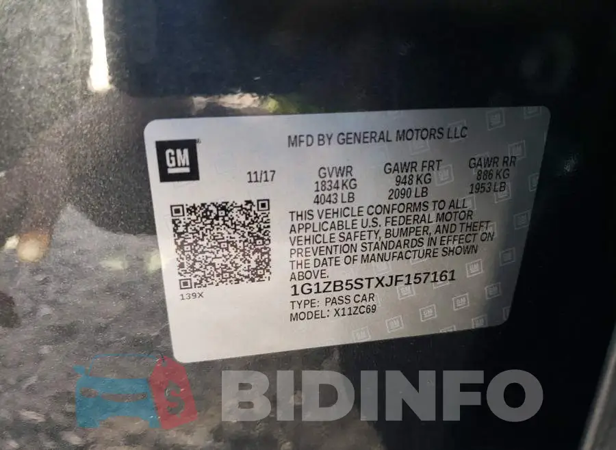 1G1ZB5STXJF157161 Photo# 10