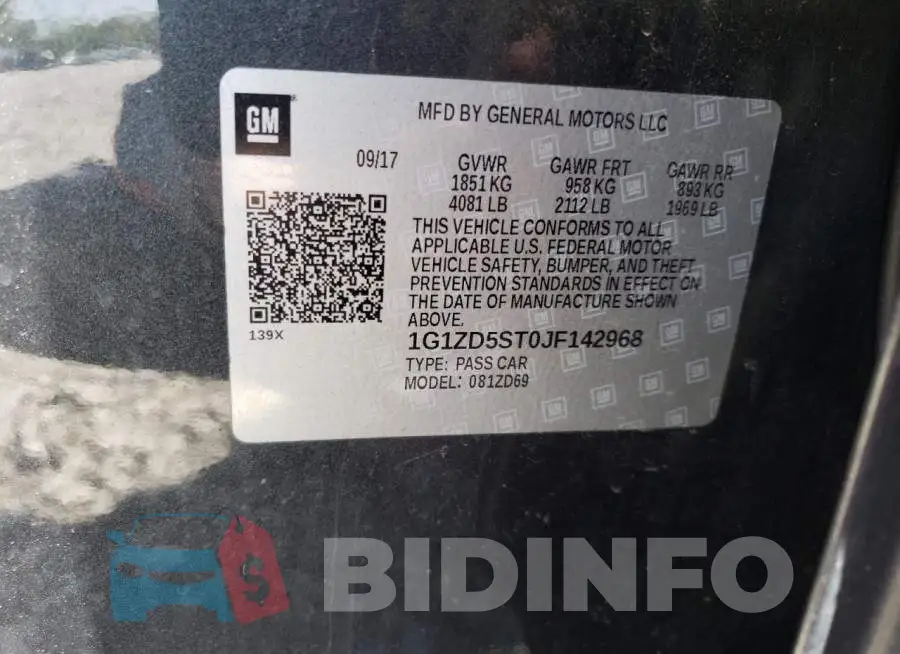 1G1ZD5ST0JF142968 Photo# 10