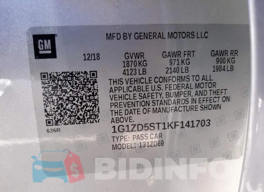 1G1ZD5ST1KF141703 Photo# 10