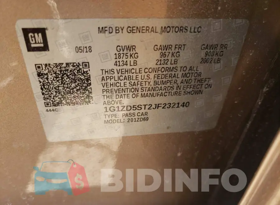 1G1ZD5ST2JF232140 Photo# 10