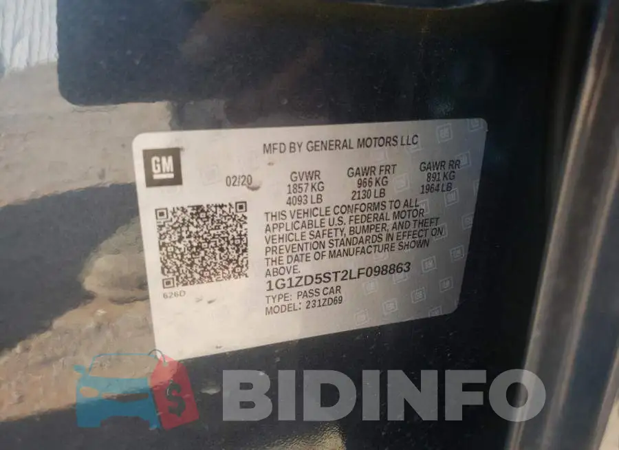 1G1ZD5ST2LF098863 Photo# 10