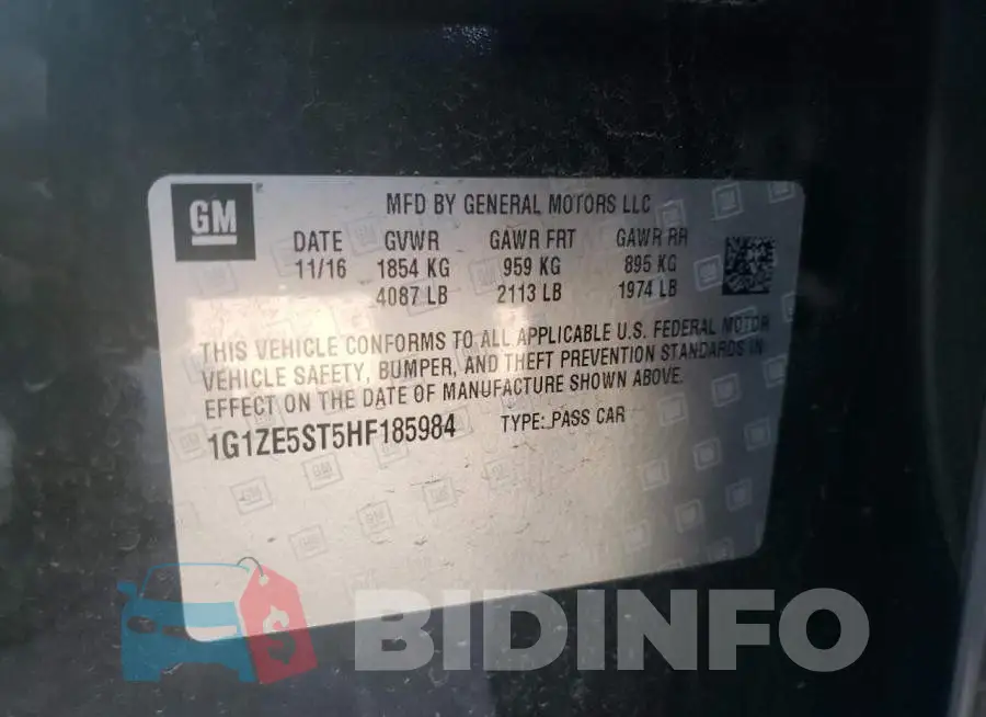 1G1ZE5ST5HF185984 Photo# 10