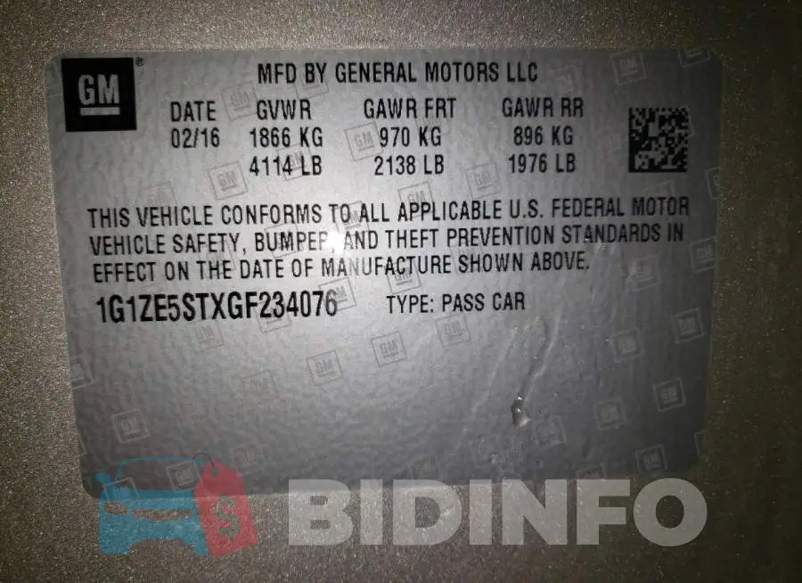 1G1ZE5STXGF234076 Photo# 10