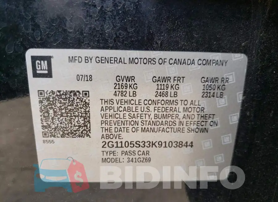 2G1105S33K9103844 Photo# 10