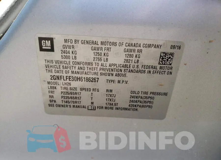 2GNFLFE30H6186267 Photo# 10