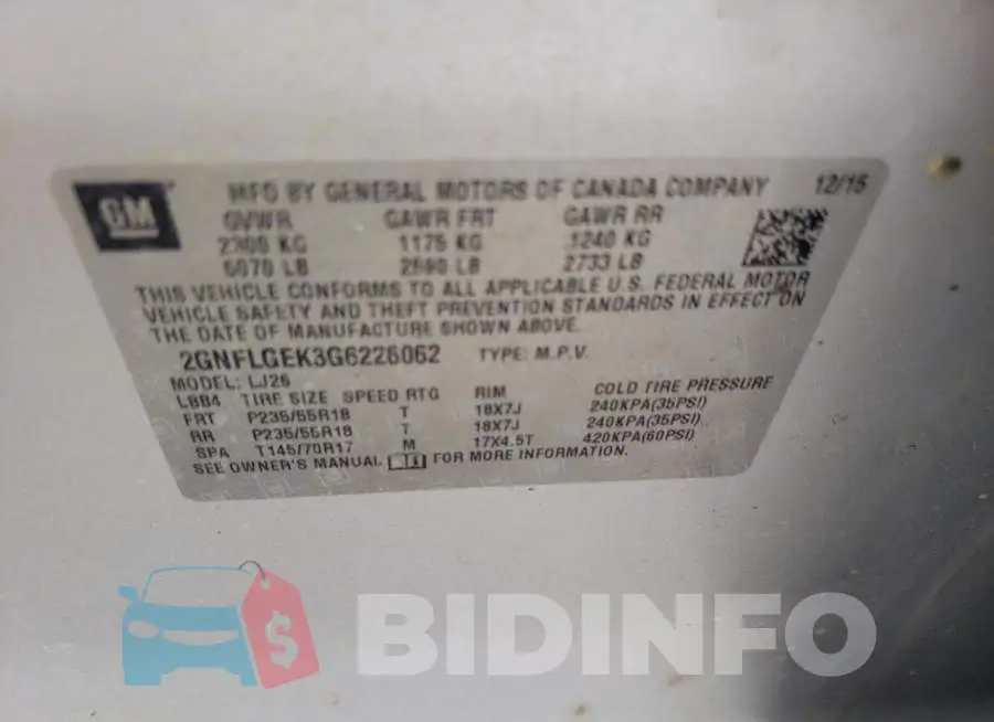 2GNFLGEK3G6226062 Photo# 10