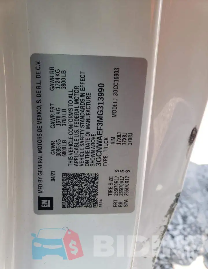 3GCNWAEF3MG313990 Photo# 10